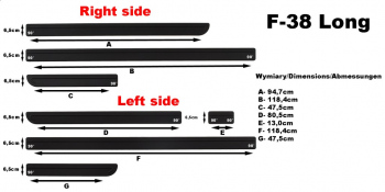 Set bandouri laterale usi VW Transporter T5 lung (F38D)