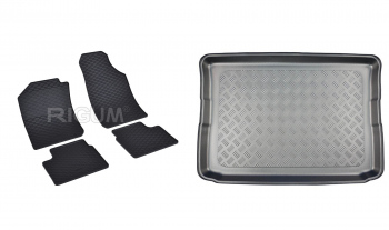 Pachet Dacia Spring covorase cauciuc + tava portbagaj