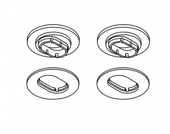 Sistem de fixare covorase Ford (oval) Bej