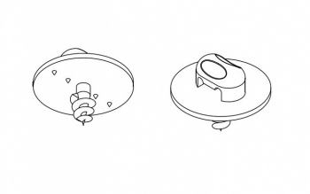 Sistem de fixare covorase VW (oval - surub) Bej